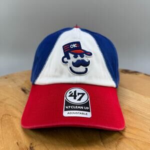 Oklahoma City 89ers Hat Cap 47 Clean Up Strapback Abner Mascot OKC Comets MiLB‎